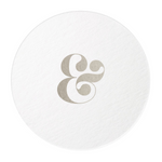 Ampersand Couple Coasters, Silver Foil