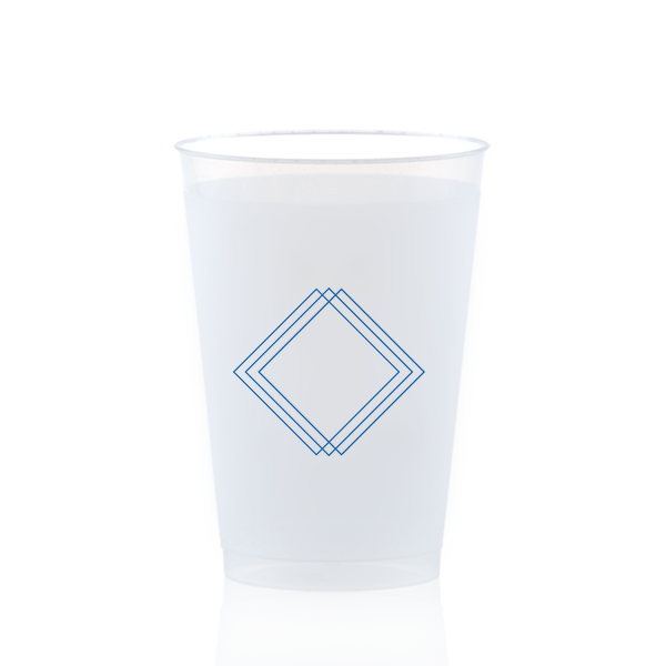 Angles Monogram 12 oz Cup, Royal Blue Foil 