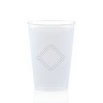 Angles Monogram 12 oz Cup, Silver Foil