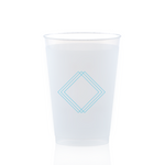 Angles Monogram 12 oz Cup, Turquoise Foil 