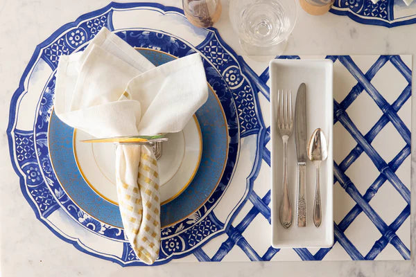 China Blue Placemat, 12 Sheets