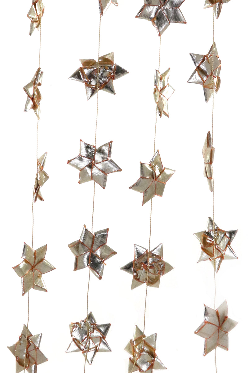 Shimmering Ribbon Garland-Champagne, Set of 3
