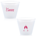 Cheers Anniversary 9 oz Cup, Fuchsia Foil 