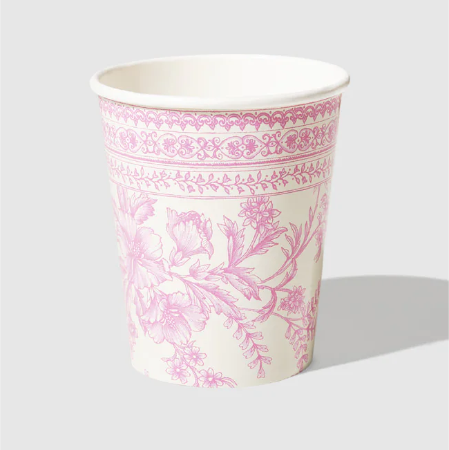 Pink Toile Cups, 10 per pack