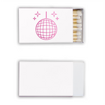 Disco Ball Custom Matches, Fuchsia Foil