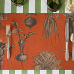 Harvest Vegetables (Persimmon) Placemat, Pack of 24