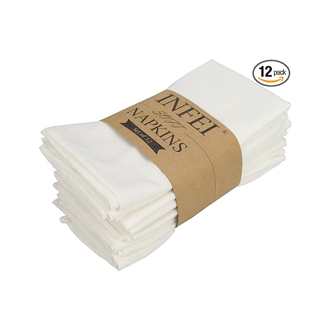 Linen Blended Thin Dinner Cloth Napkins