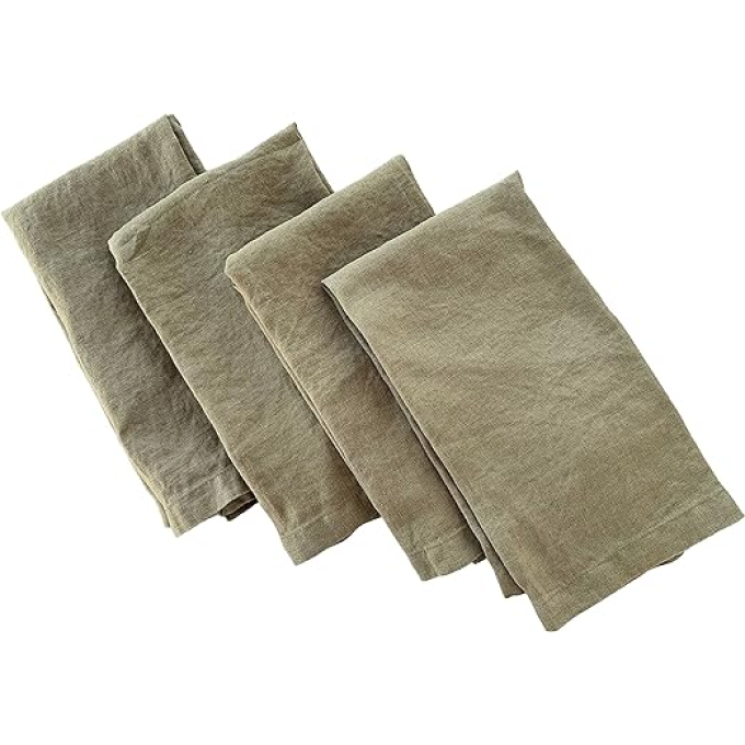 Stonewashed Pure Linen Cloth Napkins