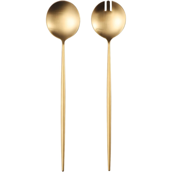 Gold Stainless Steel Salad Servers