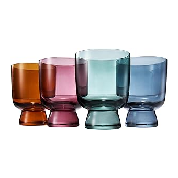 Murano Muted Colored Stackable Tumblers, Set of 4 