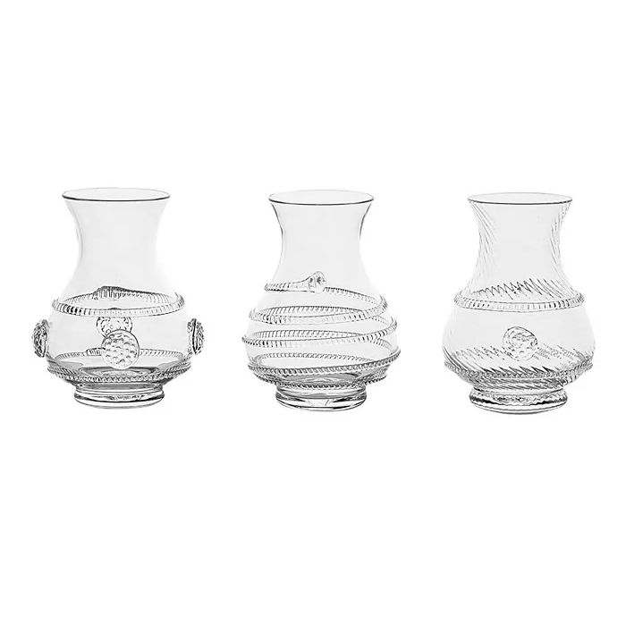 Juliska Mini Bohemian Glass Vases, Set of 3