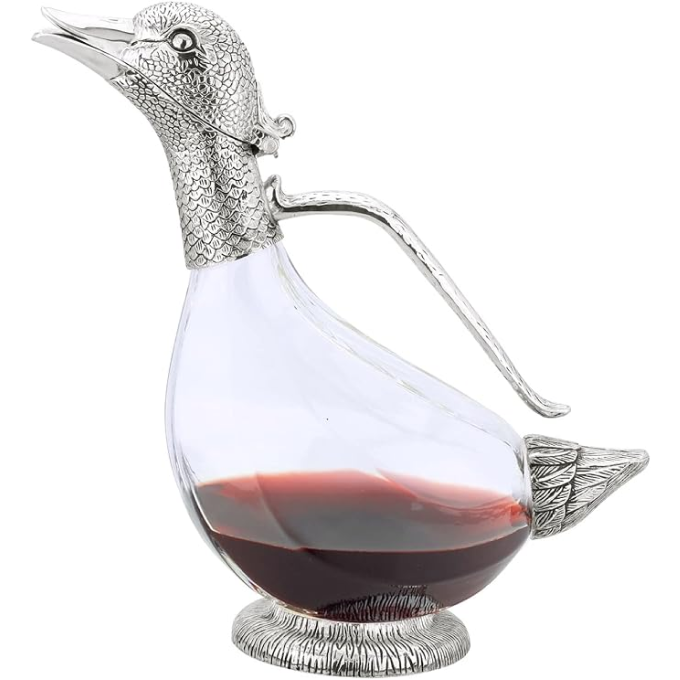 Silverplated Duck Decanter