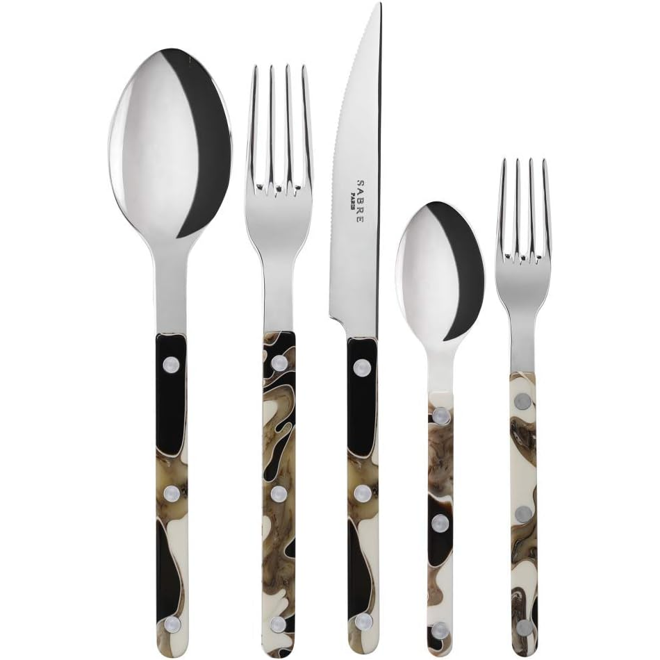 Sabre Bistrot Dune Black 5-Piece Place Setting