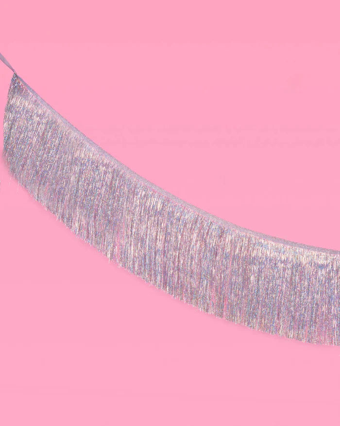 Shimmer Fringe - Iridescent Holographic Foil Banner