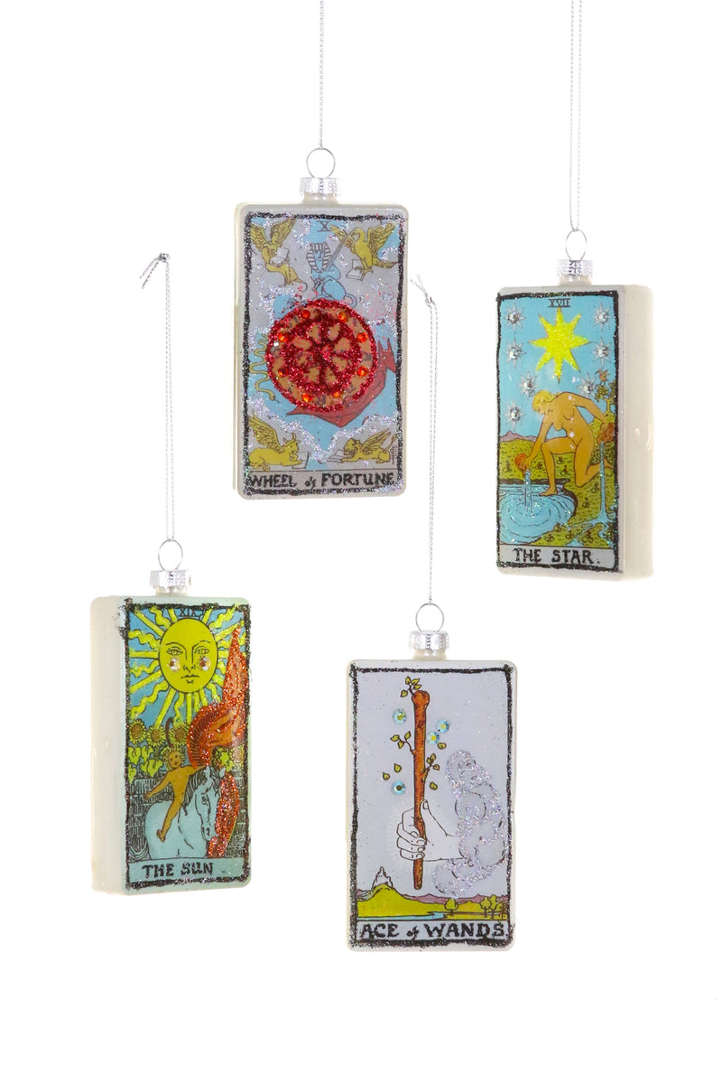 Tarot Cards Ornaments, Set of 8