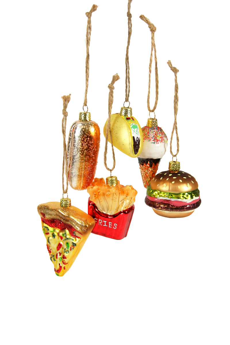 Tiny Junk Foods Ornaments, Set of 12
