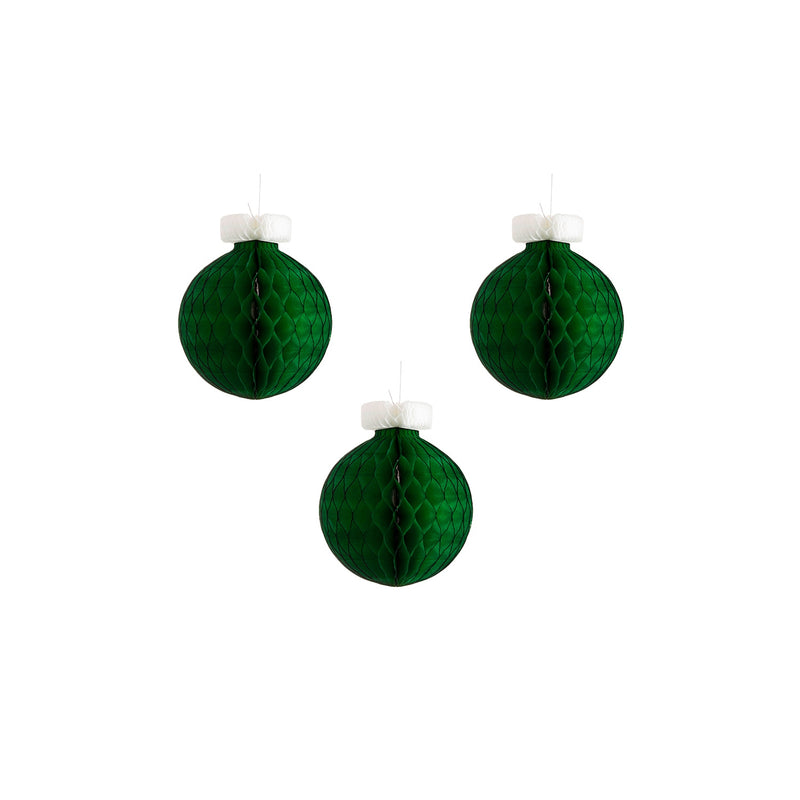 Small Classic Ornament Green Set of 3