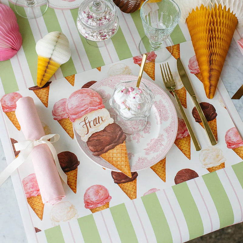 Ice Cream Cones Placemat, Set of 18