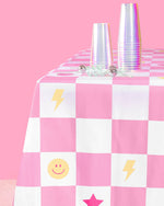 Preppy Party Tablecloth - Washable Table Cover