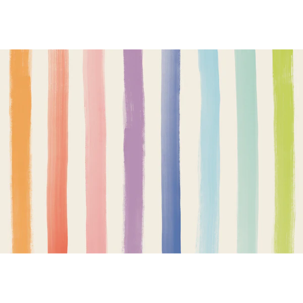 Sorbet Painted Stripe Placemat, 24 Sheets