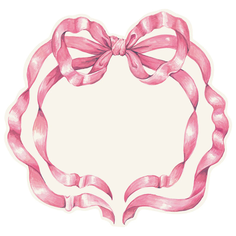 Pink Bow Placemat, Set of 24