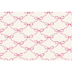 Pink Bow Lattice Placemat, Set of 24