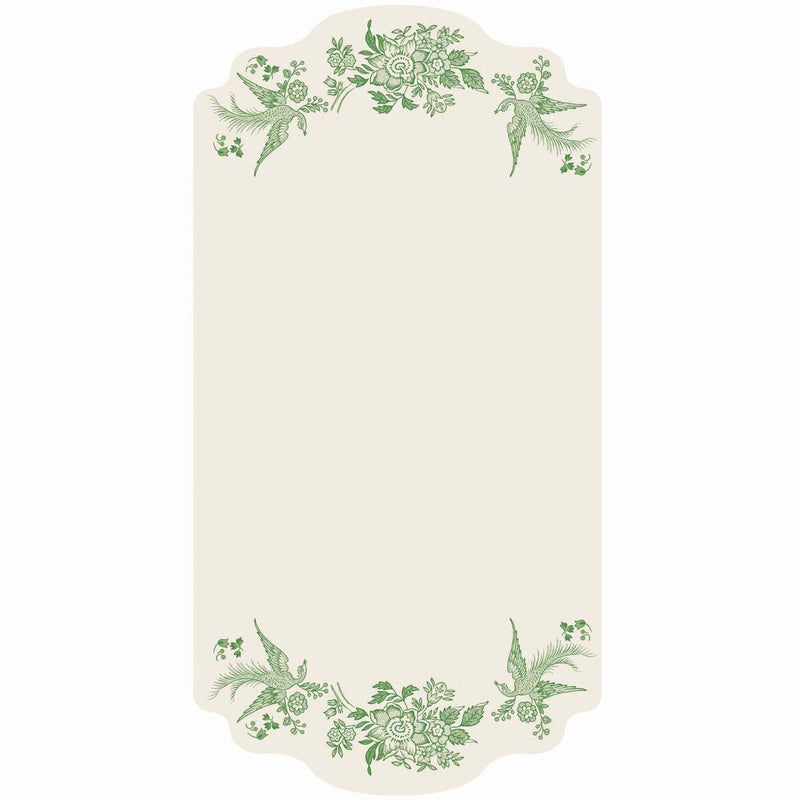 Green Asiatic Pheasants Table Card, Pack of 12