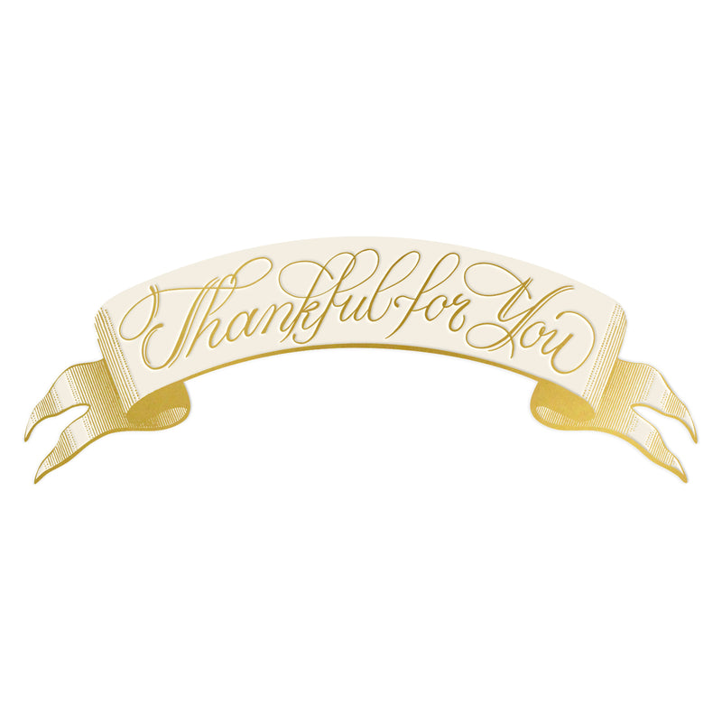 Thankful for You Banner Table Accent, Pack of 12