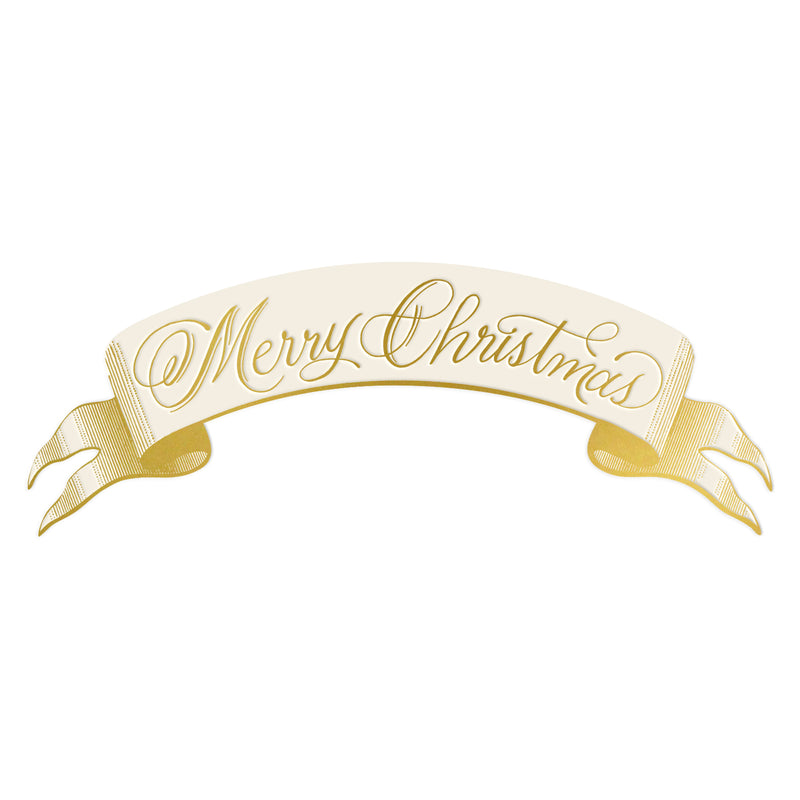 Merry Christmas Banner Table Accent, Pack of 12