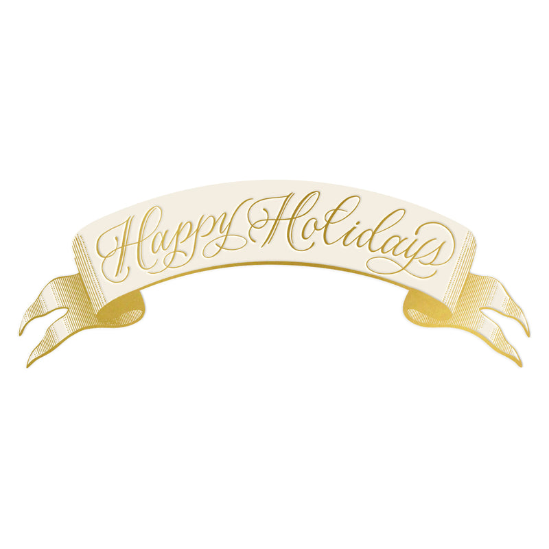 Happy Holidays Banner Table Accent, Pack of 12