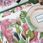Tropical Flamingos Placemat, 24 Sheets