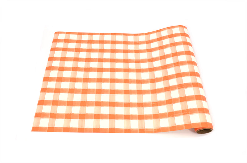 Orange Painted Check Runner