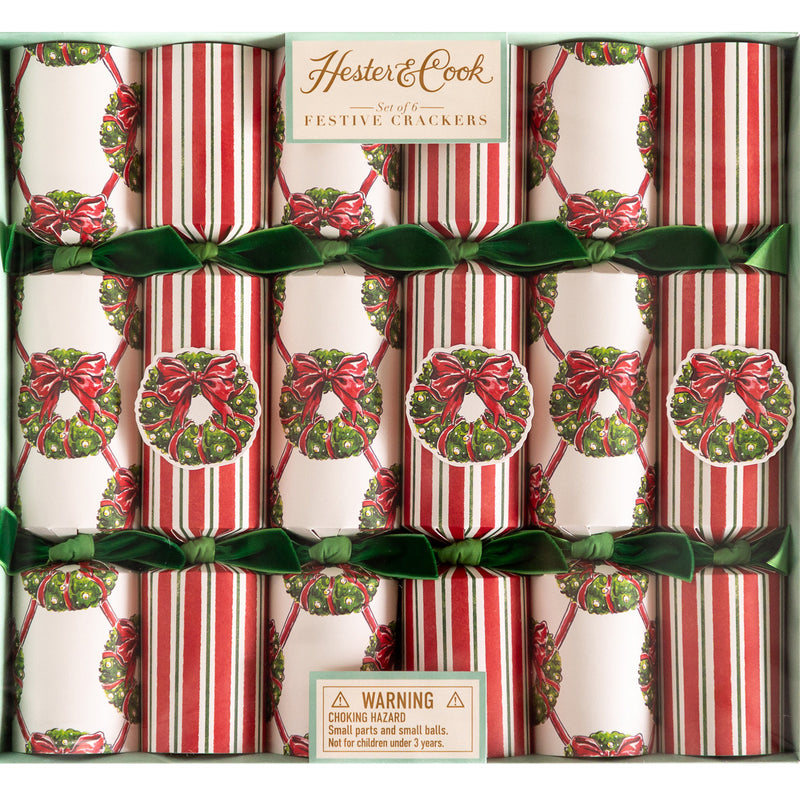 Holiday Wreath Crackers, Pack of 6