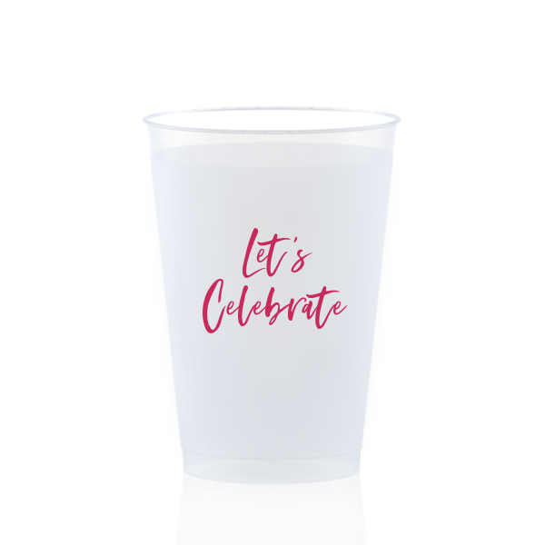 Let's Celebrate 12 oz Cup, Fuchsia Foil 