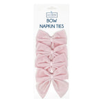 Pink Bow Napkin Ties, Pack of 4
