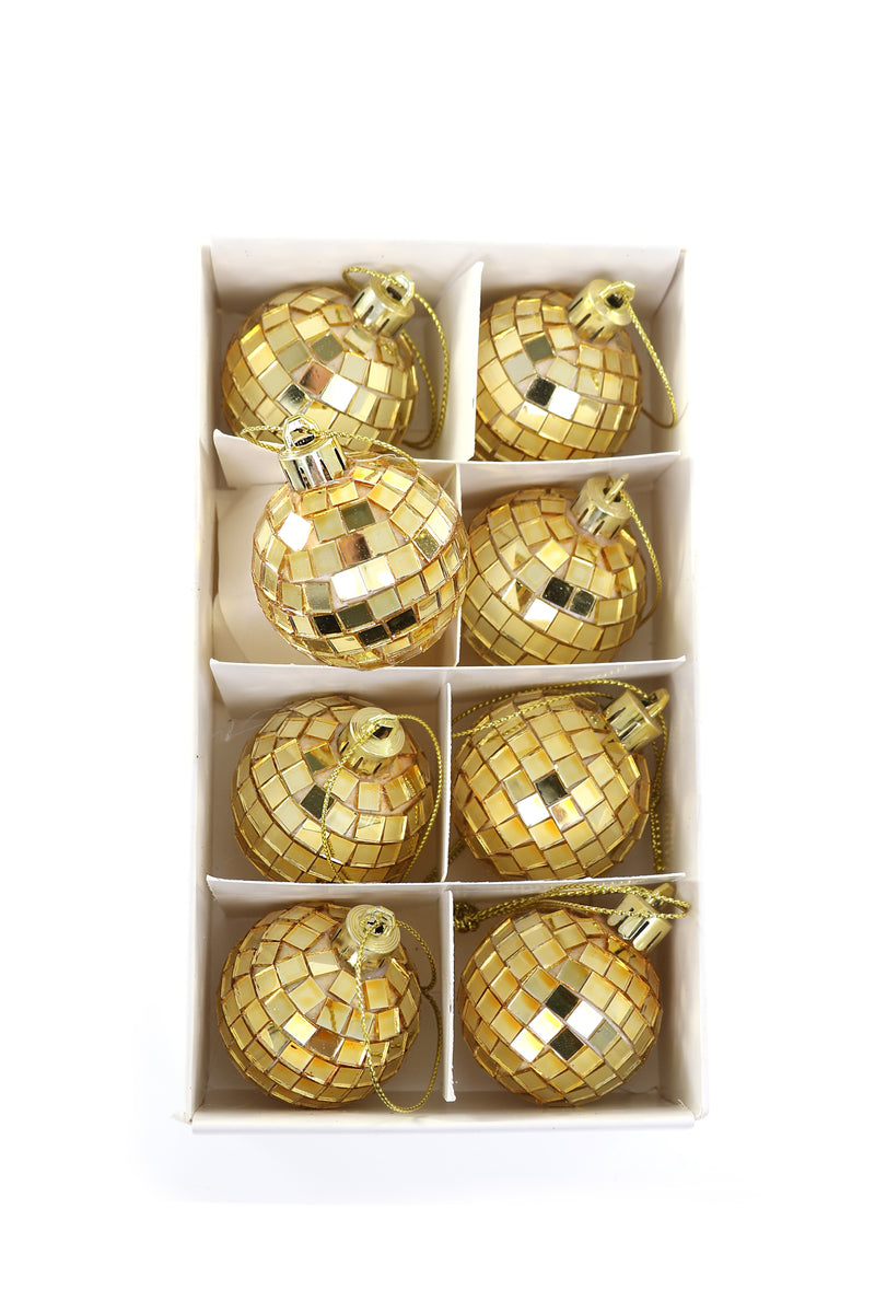 Gold Tiny Disco Ball Ornaments, Case of 24