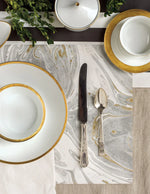 Gray & Gold Marbled Placemat, 24 Sheets