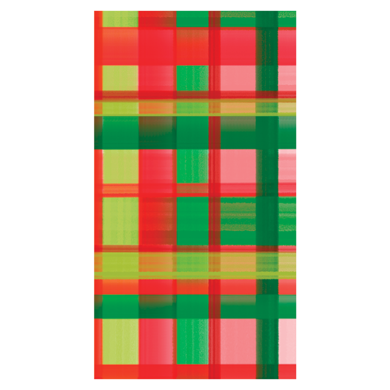Holiday Plaid Paper Dinner Napkins, Pack of 25