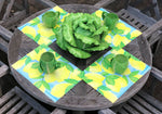 Lemon Rectangle Paper Placemats, Set of 24