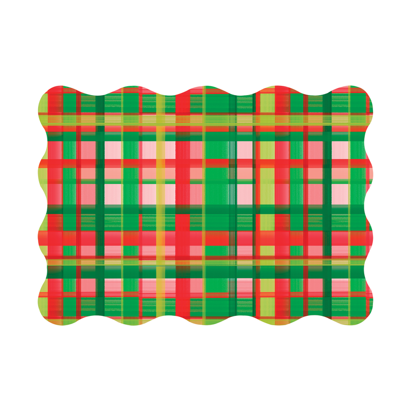 Holiday Plaid Placemats, Pack of 24