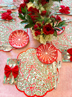 Bow Garden Scalloped Placemats, Pack of 24