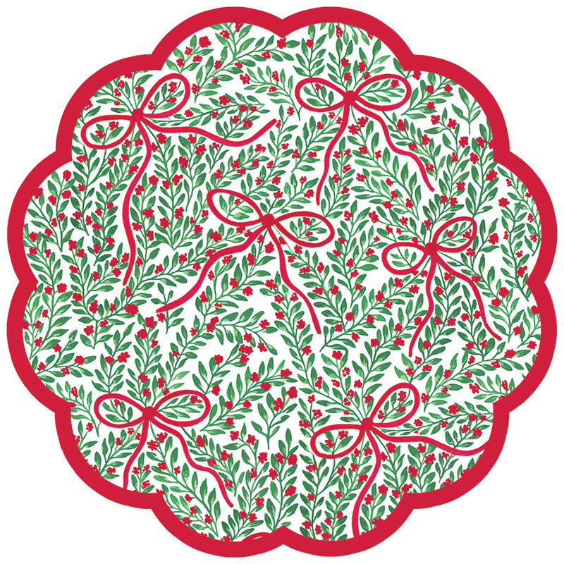 Bow Garden Scalloped Placemats, Pack of 24