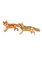 Copper & Gold Fox Ornaments, Set of 2