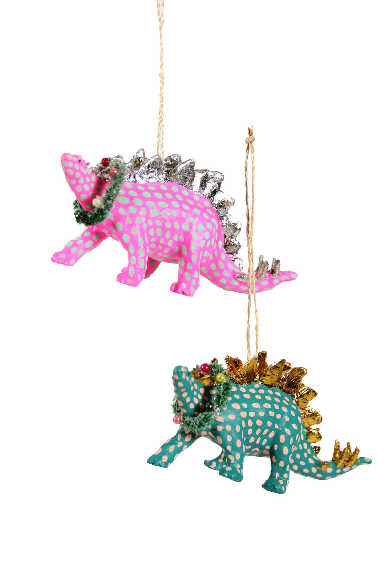 Merry Stegosaurus Ornament, Case of 6