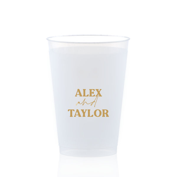 Custom Pasta Party Cup, Gold Foil