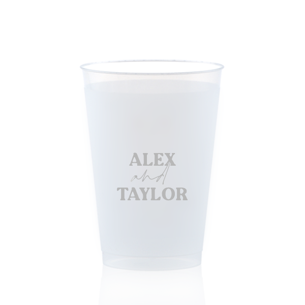 Custom Pasta Party Cup, Silver Foil