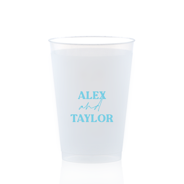 Custom Pasta Party Cup, Turquoise Foil