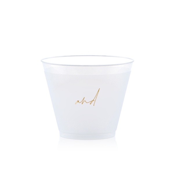 Custom Pasta Party Cup, Gold Foil