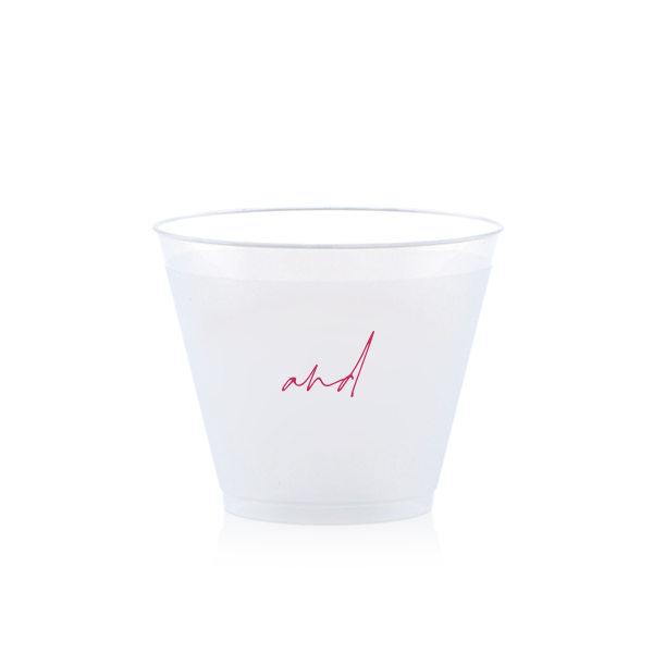 Custom Pasta Party Cup, Fuchsia Foil