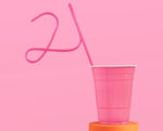 Hot Pink 21 Forever Straw